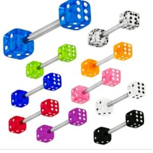 Dice Tongue Ring
